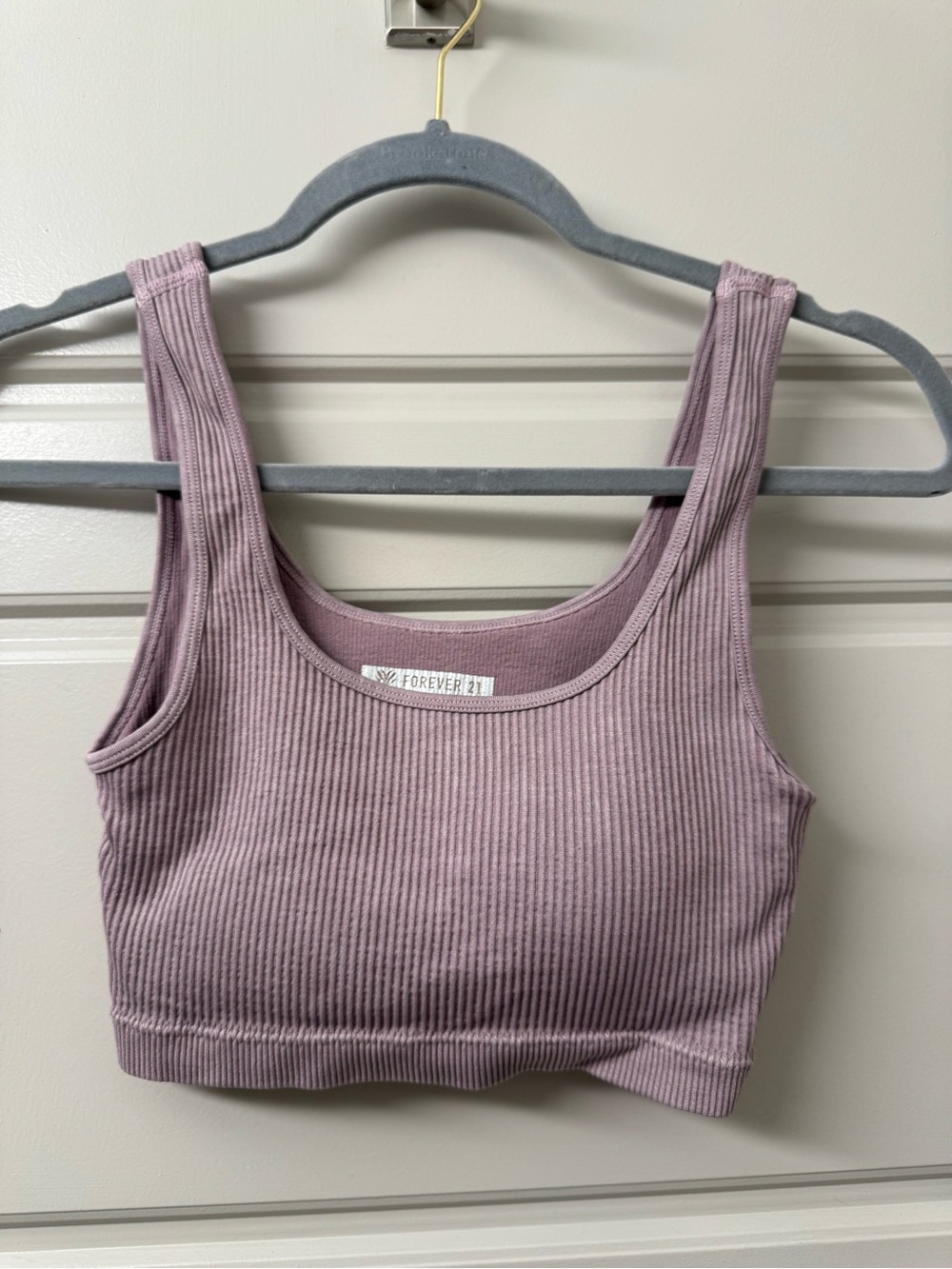 Forever 21 Ribbed Scoop Bralette with padding - Mauve